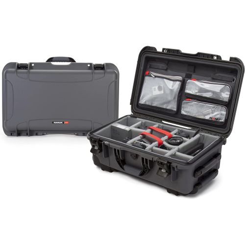  Nanuk 935-6007 935 Waterproof Hard Case with Lid Organizer and Padded Divider - Graphite