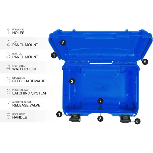  Nanuk 909 Waterproof Hard Case - Blue