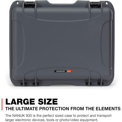  Nanuk 930-1007 Waterproof Hard Case with Foam Insert - Graphite