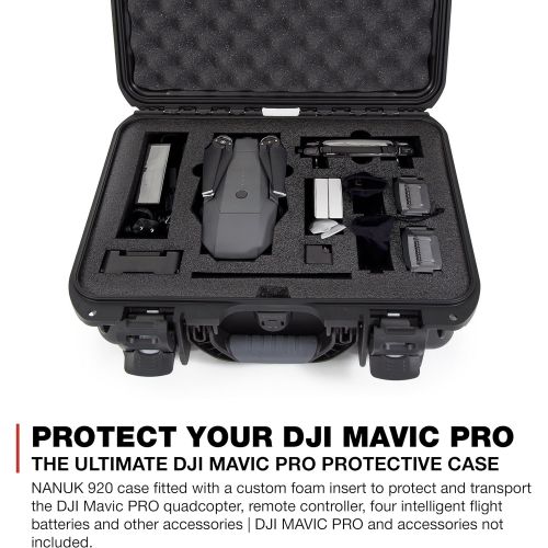  Nanuk DJI Drone Waterproof Hard Case with Custom Foam Insert for DJI Mavic PRO - Black