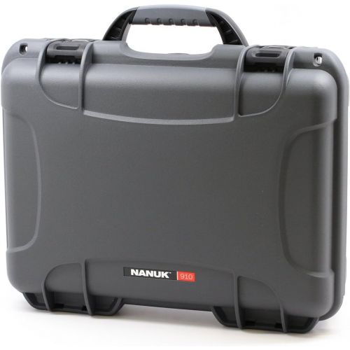  Nanuk 910 Professional Hand Gun/Pistol Case, Military Approved, Waterproof and Shockproof - Graphite