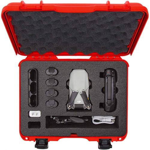  Nanuk 910 Waterproof Carry-on Hard Case with Foam Insert for DJI Mavic Mini Fly More - Red