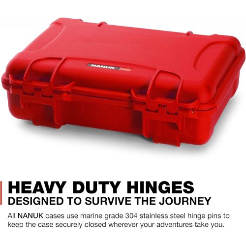  Nanuk 910 Waterproof Carry-on Hard Case with Foam Insert for DJI Mavic Mini Fly More - Red