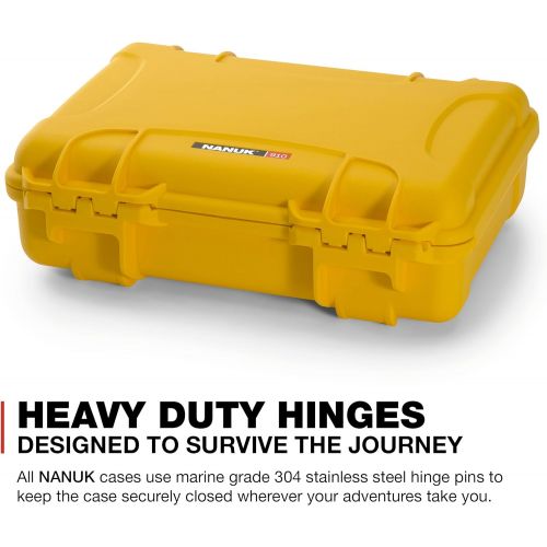  Nanuk 910 Waterproof Carry-on Hard Case with Foam Insert for DJI Mavic Mini 2 Fly More - Yellow