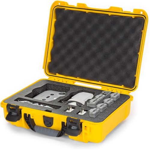  Nanuk 910 Waterproof Carry-on Hard Case with Foam Insert for DJI Mavic Mini 2 Fly More - Yellow