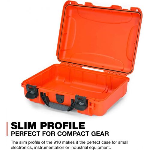  Nanuk 910 Waterproof Hard Case with Foam Insert - Orange