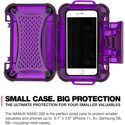  Nanuk 330-0013 Nano Series Waterproof Large Hard Case for Phones, Cameras and Electronics (Purple)