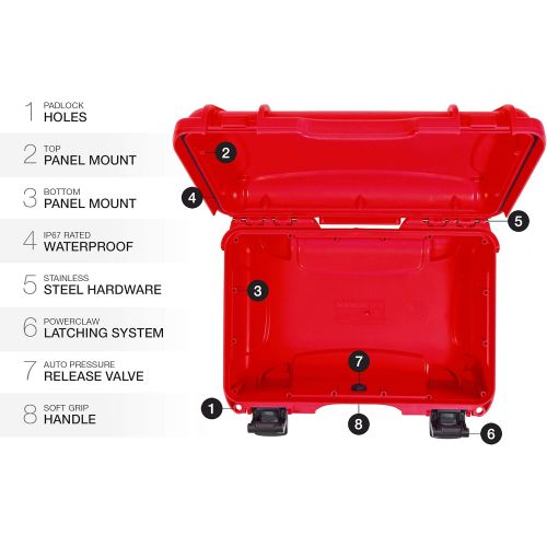  Nanuk 909 Waterproof Hard Case - Red