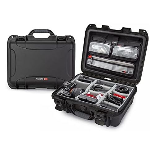  Nanuk 920 Waterproof Hard Case with Lid Organizer and Padded Divider - Black