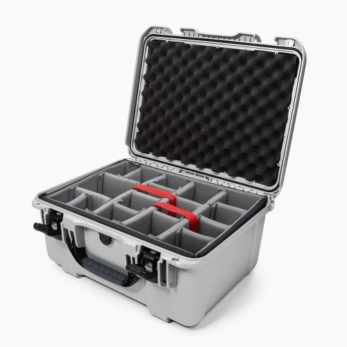  Nanuk 933 Waterproof Hard Case with Padded Dividers - Silver