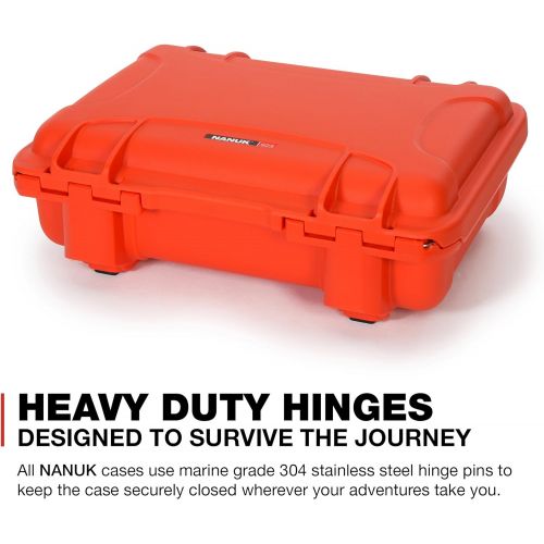  Nanuk 923 Waterproof Hard Case with Padded Dividers - Orange