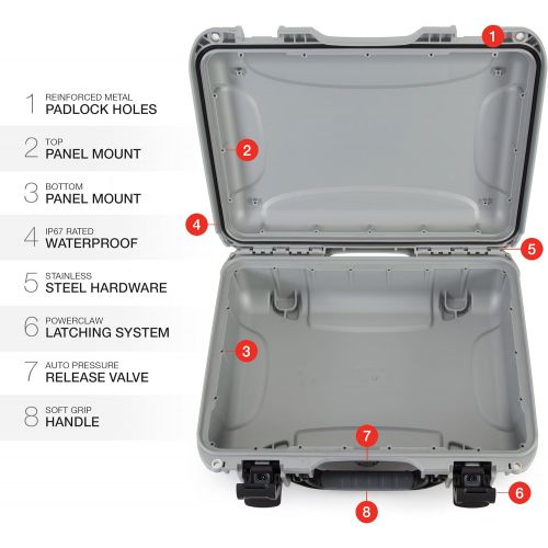  Nanuk 923 Waterproof Hard Case with Padded Dividers - Orange