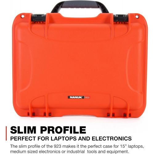  Nanuk 923 Waterproof Hard Case with Padded Dividers - Orange