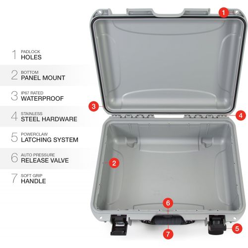  Nanuk 930 Waterproof Hard Case with Padded Dividers - Graphite