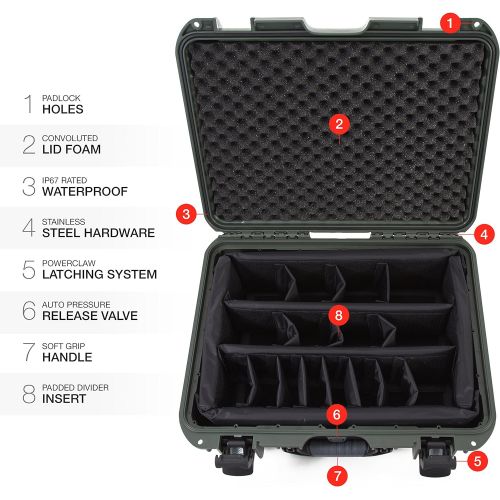  Nanuk 930 Waterproof Hard Case with Padded Dividers - Graphite