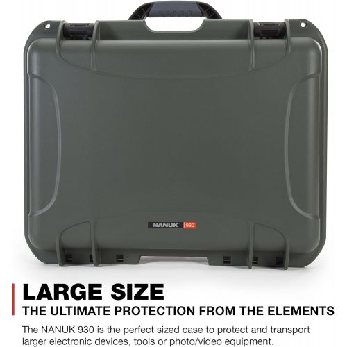  Nanuk 930 Waterproof Hard Case with Padded Dividers - Graphite