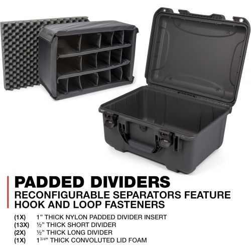  Nanuk 933 Waterproof Hard Case with Padded Dividers - Graphite