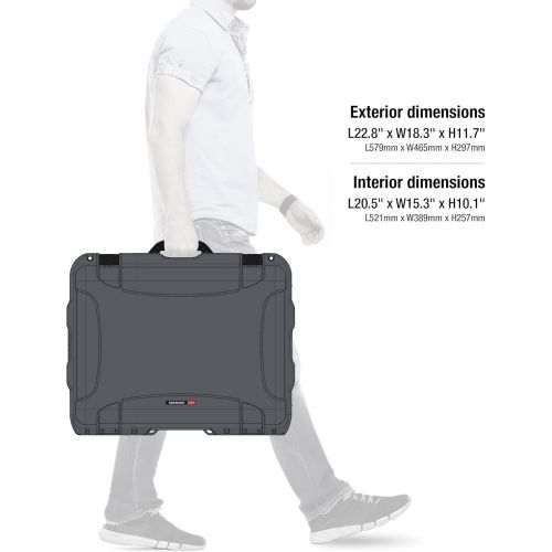  Nanuk 950-DJI7 Waterproof Hard Case with Wheels and Foam Insert for DJI_Phantom 3 - Graphite