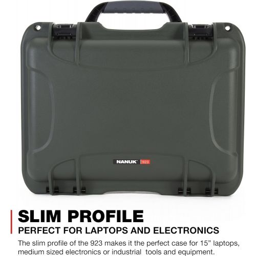  Nanuk 923 Waterproof Hard Case with Foam Insert - Olive