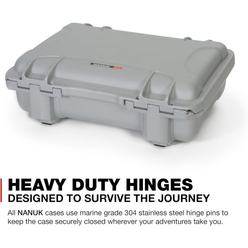  Nanuk 923 Waterproof Hard Case with Foam Insert - Silver