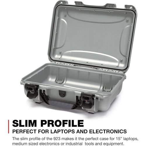  Nanuk 923 Waterproof Hard Case with Foam Insert - Silver