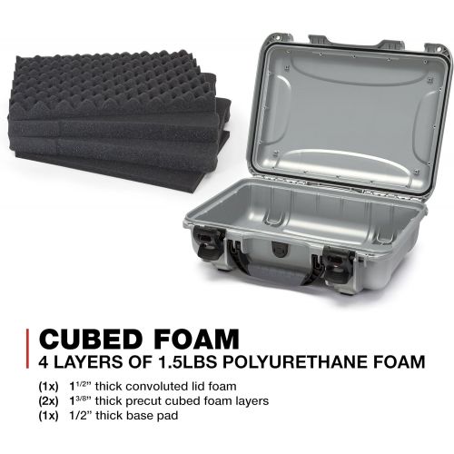  Nanuk 923 Waterproof Hard Case with Foam Insert - Silver