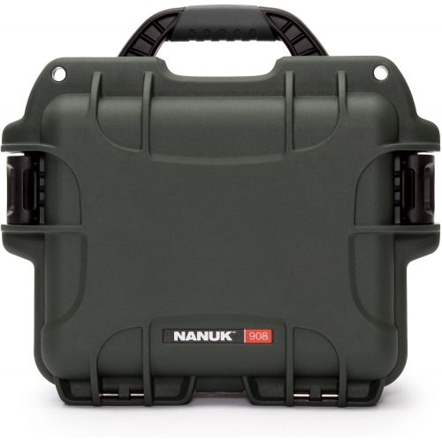  Nanuk 908 Hard Camera Case with Padded Divider, Lime (908-2002)