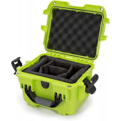  Nanuk 908 Hard Camera Case with Padded Divider, Lime (908-2002)