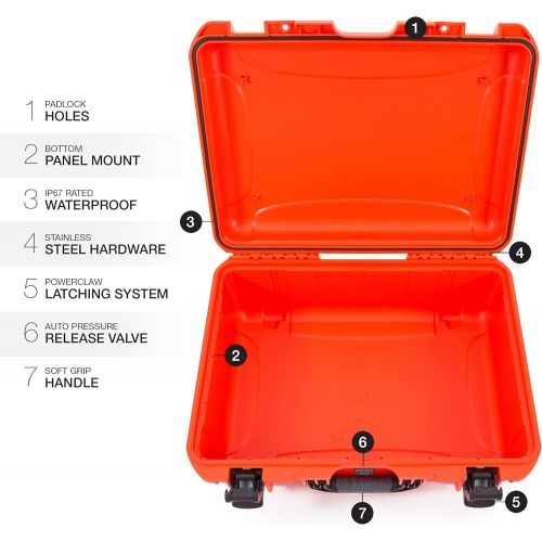  Nanuk 940-0003 940 Waterproof Hard Case, Empty, Orange