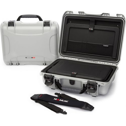  Nanuk 923 Waterproof Hard Case with Laptop Insert Kit - Silver