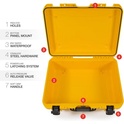  Nanuk 940 Waterproof Hard Case with Foam Insert - Yellow