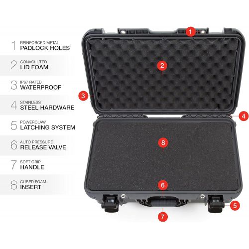  Nanuk 935 Waterproof Hard Case with Wheels and Foam Insert for Sony Mirrorless Cameras and Lenses - Graphite