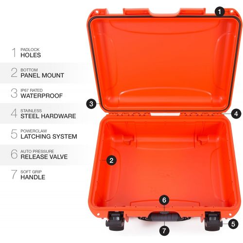  Nanuk 930-0003 930 Waterproof Hard Case, Empty, Orange