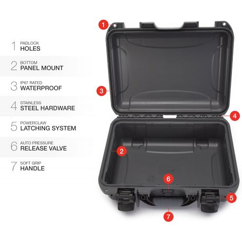  Nanuk 920 Waterproof Hard Case Empty - Graphite