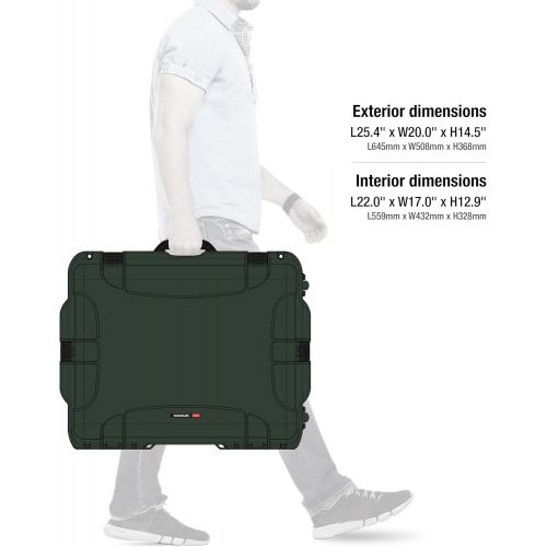  Nanuk Ronin MX Waterproof Hard Case with Wheels and Custom Foam Insert for Ronin MX Gimbal Stabilizer Systems - 960-RONMX6 Olive