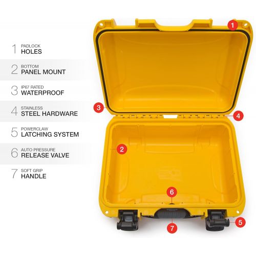  Nanuk 915 Waterproof Hard Case with Foam Insert - Yellow