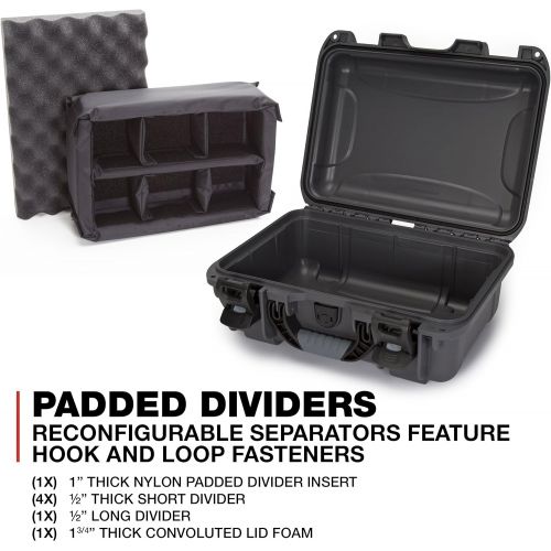  Nanuk 915 Waterproof Hard Case with Padded Dividers - Graphite