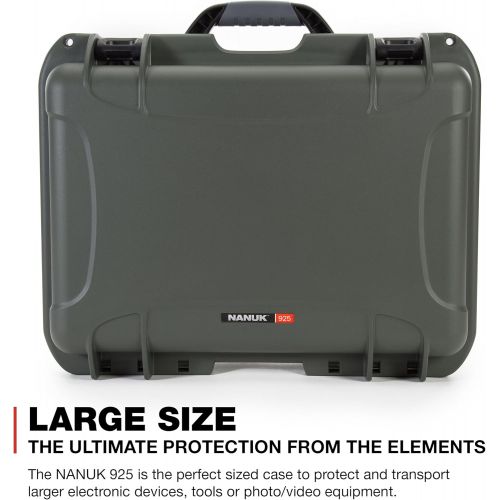  Nanuk 925 Waterproof Hard Case with Foam Insert - Olive