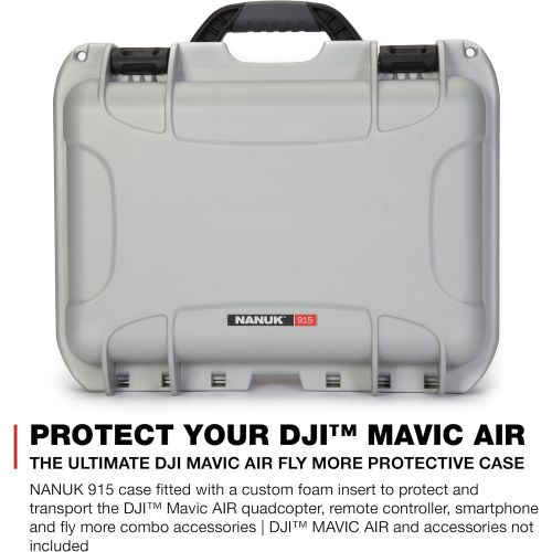  Nanuk DJI Drone Waterproof Hard Case with Custom Foam Insert for DJI Mavic PRO - Silver