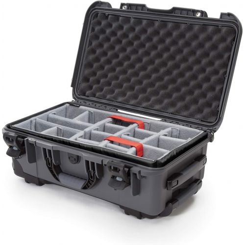  Nanuk 935 Waterproof Hard Case with Wheels and Padded Divider - Graphite