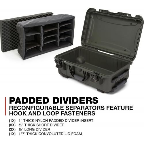  Nanuk 935 Waterproof Hard Case with Wheels and Padded Divider - Graphite