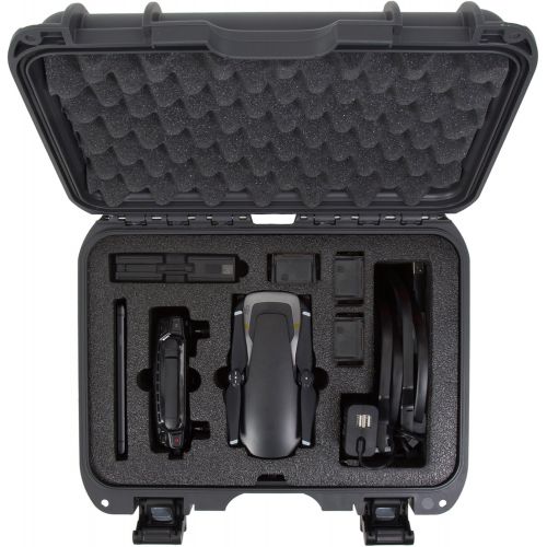  Nanuk Drone Waterproof Hard Case with Custom Foam Insert for DJI Mavic Air Fly More Combo - Graphite