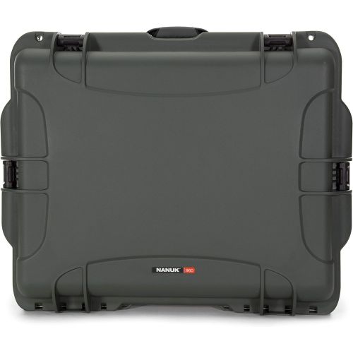  Nanuk 960 Waterproof Hard Case with Wheels and Padded Divider - Black