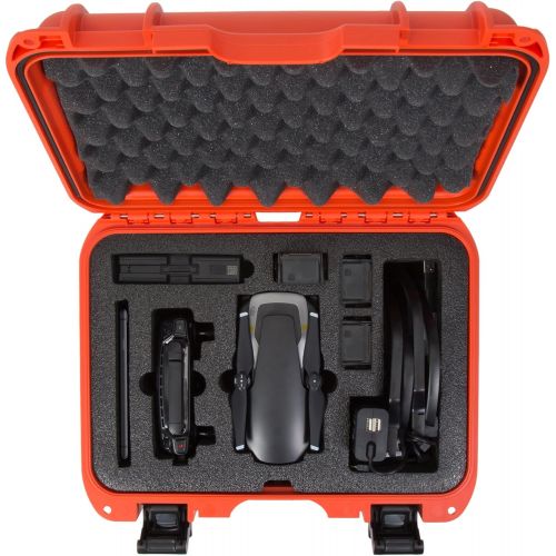  Nanuk Drone Waterproof Hard Case with Custom Foam Insert for DJI Mavic Air Fly More Combo - Black