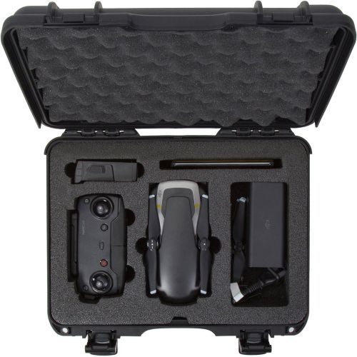  Nanuk Drone Waterproof Hard Case with Custom Foam Insert for DJI Mavic Air Fly More Combo - Black