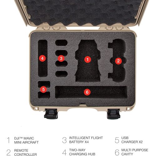  Nanuk DJI Drone Waterproof Hard Case with Custom Foam Insert for DJI Mavic PRO - Olive