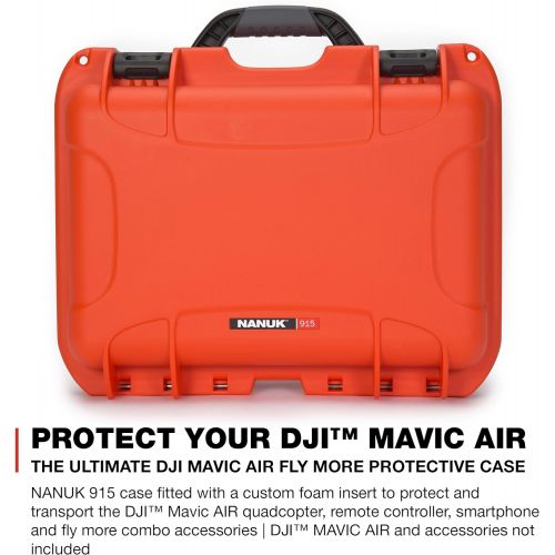  Nanuk DJI Drone Waterproof Hard Case with Custom Foam Insert for DJI Mavic PRO - Orange