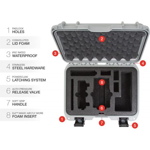  Nanuk DJI Drone Waterproof Hard Case with Custom Foam Insert for DJI Mavic PRO - Orange