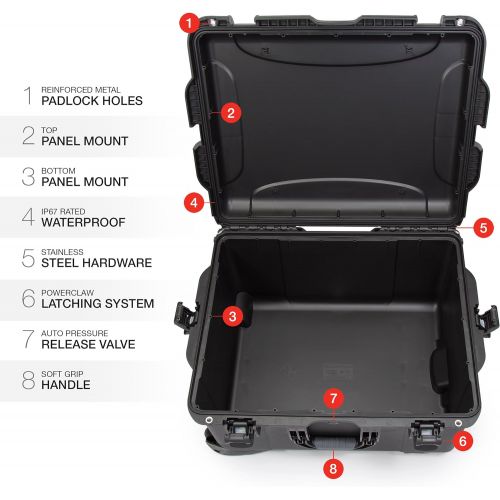  Nanuk 960 Waterproof Hard Case with Wheels Empty - Black