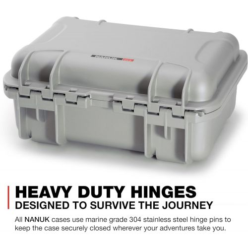  Nanuk 915 Waterproof Hard Case with Foam Insert - Silver